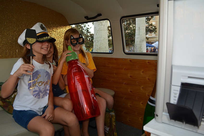 Julia and Maya Griffin and Maddie Poythress dress up for an impromptu photo shoot.