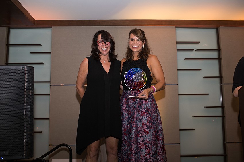Lifetime Achievement winner Donna Orender and President Beth Green