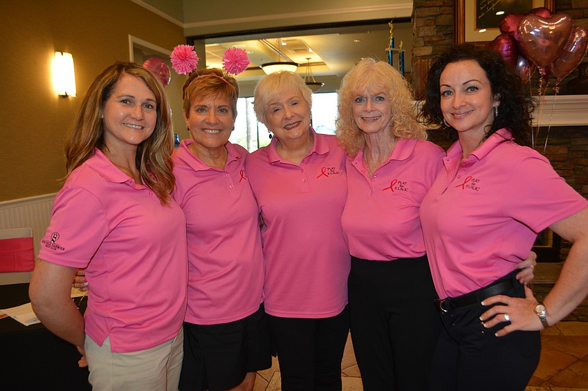 Stoneybrook's Julie Veith, Dee Lovell and Sheri Miller joined Venice's Barbara Perkins and Mill Creek's Kristin Bruce to volunteer at the tournament.