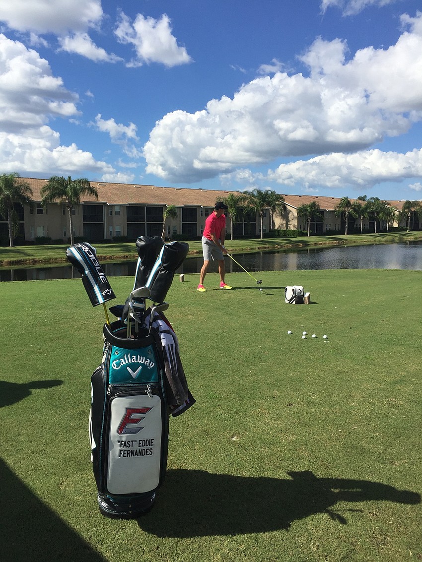 Eddie Fernandez, the No. 55-ranked long driver in the world, hit shots for each foursome during the tournament.