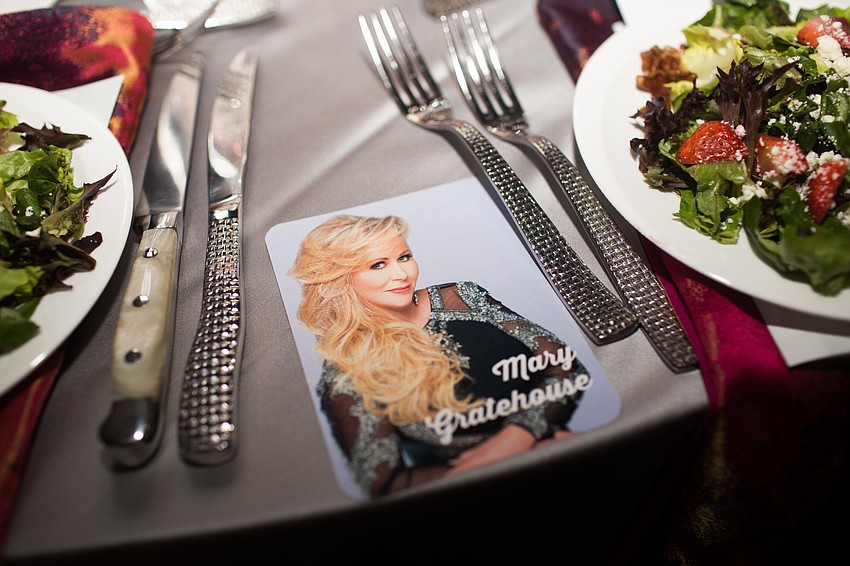 Mary Gratehouse fans had cards placed on their seats.
