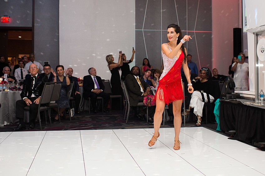 Elisa Carlisle put on a special dance routine.