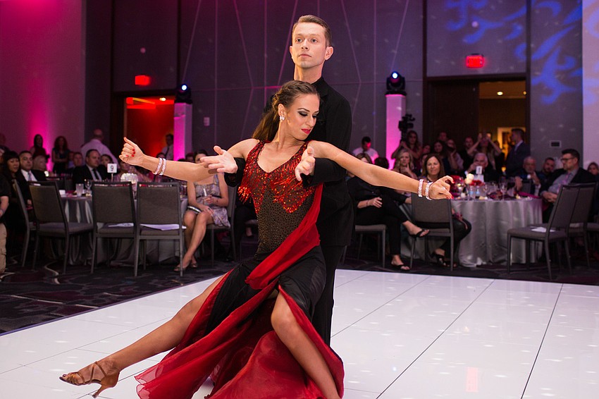 The professional dancers danced while votes were tallied.