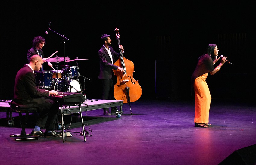 The Jazz Club of Sarasota's John O’Leary, Mark Feinman, Alejandro Arenas and Synia Carroll performs.