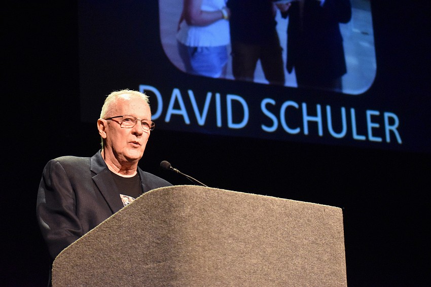 David Schuler gives his acceptance speech for his Arts Leadership Award.