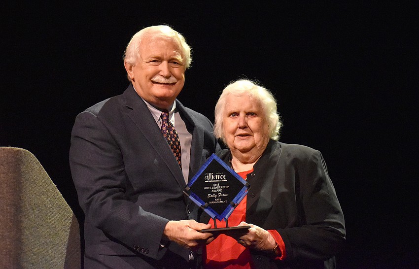 Arts and Cultural Alliance of Sarasota County Executive Director Jim Shirley and Arts Leadership Award — Arts Management Winner Sally Faron