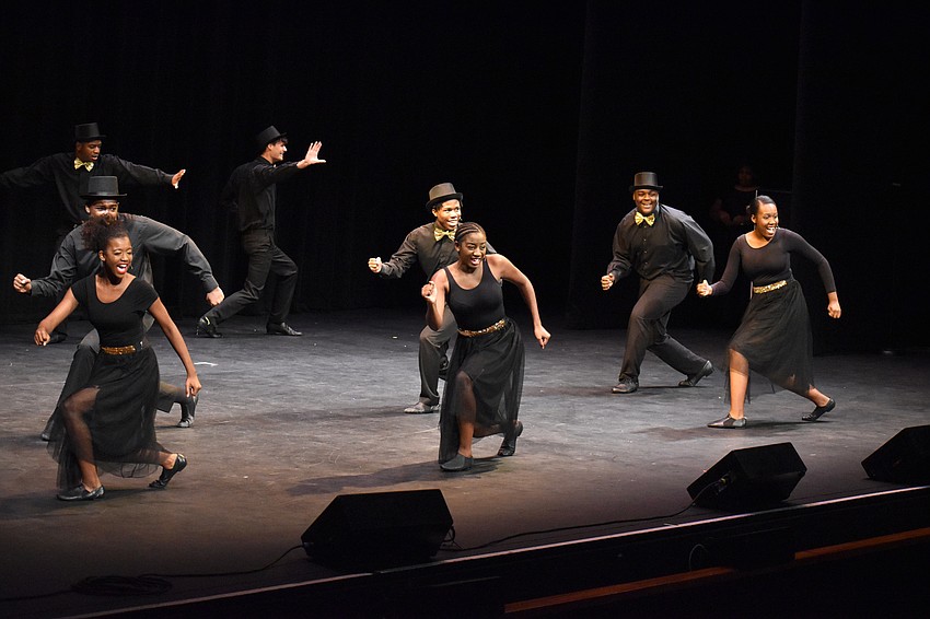 Students from Westcoast Black Theatre Troupe’s Stage of Discovery program perform a song from “Broadway in Black Jr.”