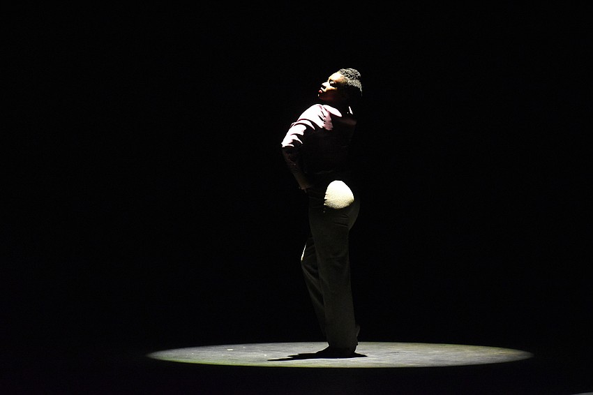 Sarasota Contemporary Dance artist Charlotte Johnson performs.