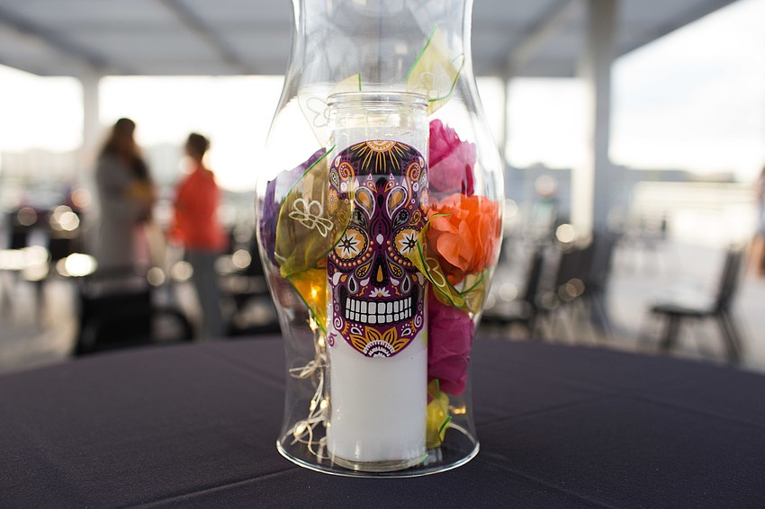 The centerpieces were El Día de los Muertos (Day of the Dead) themed.