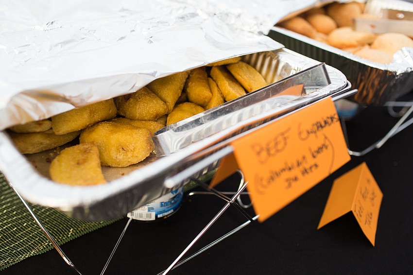Local authentic Latino dishes, such as beef empanadas, were served for dinner.