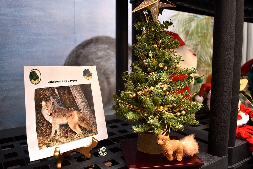 One of the items that will be for sale is a coyote ornament, which the volunteers made a sign for in honor of the Longboat Key coyotes that have been roaming town.