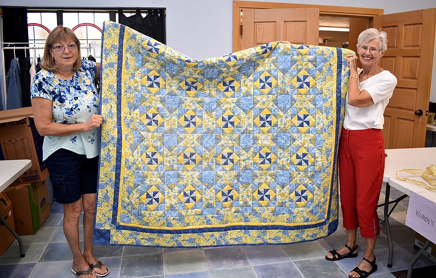 Deborah Marino made this queen-sized guilt that will be raffled off at the bazaar.