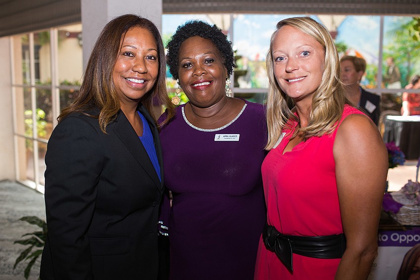 Honoree Rochelle Taylor Curly, Founder and CEO April Glasco and Honoree Sarah Kupiec