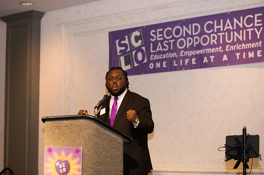 Leroy Green introduced Founder and CEO April Glasco to the stage.