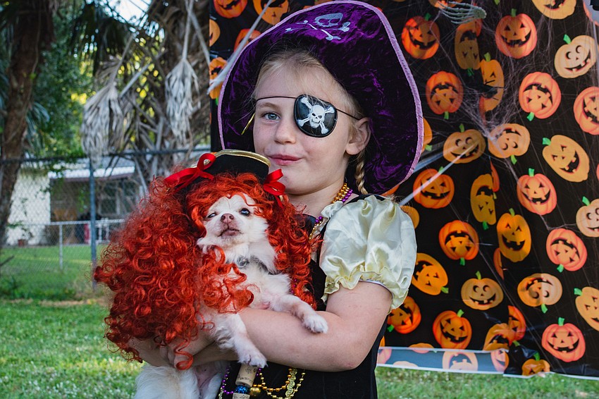 Regan Heist and her little pirate, Lilly.