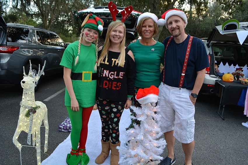 The Schmidt family normally skip Halloween and go straight to Christmas. Erika, Isabelle, Kim and Brian Schmidt brought their love of Christmas to the trunk-or-treat.
