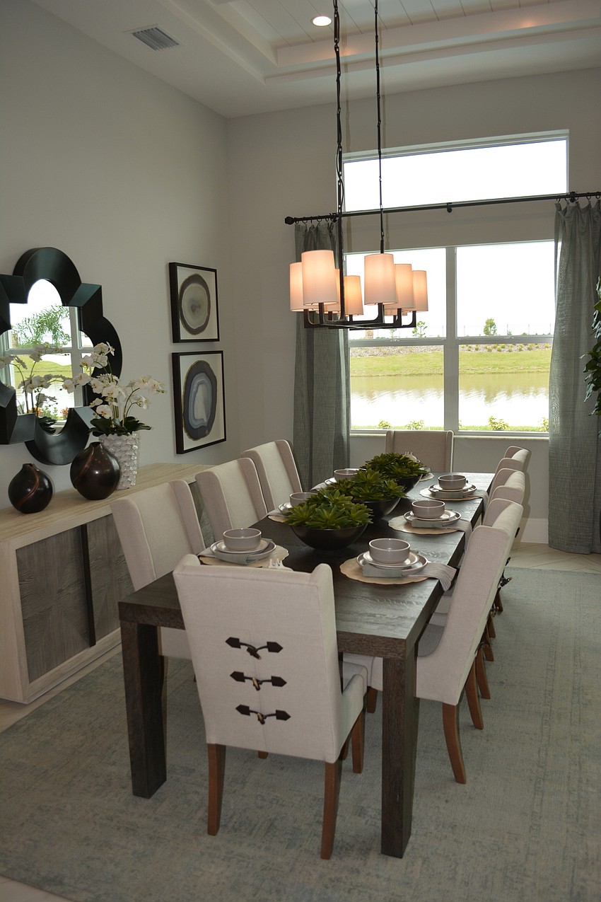 Formal dining was included in the Avery.