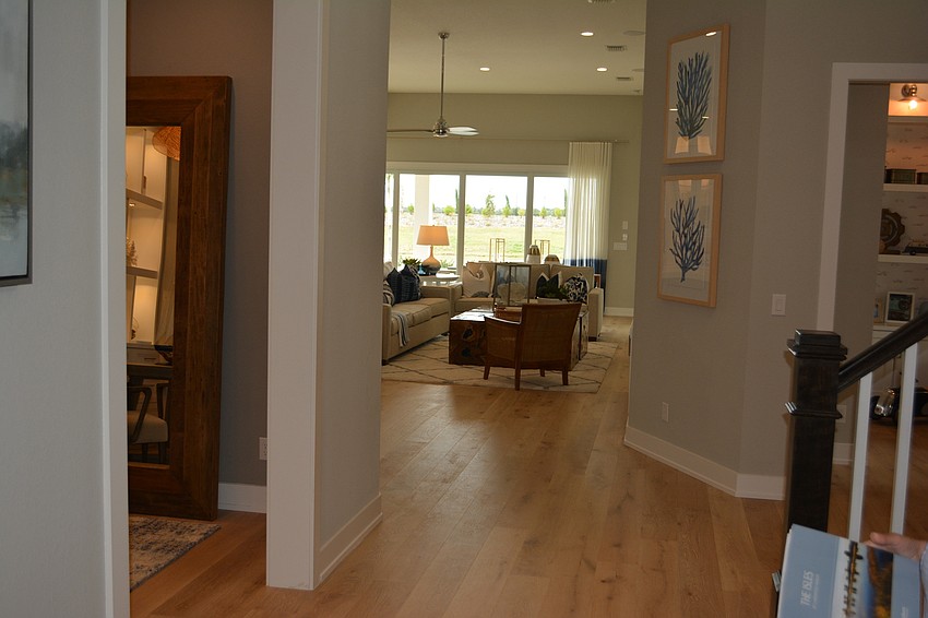 The entrance to the Carver Elite features hardwood flooring.