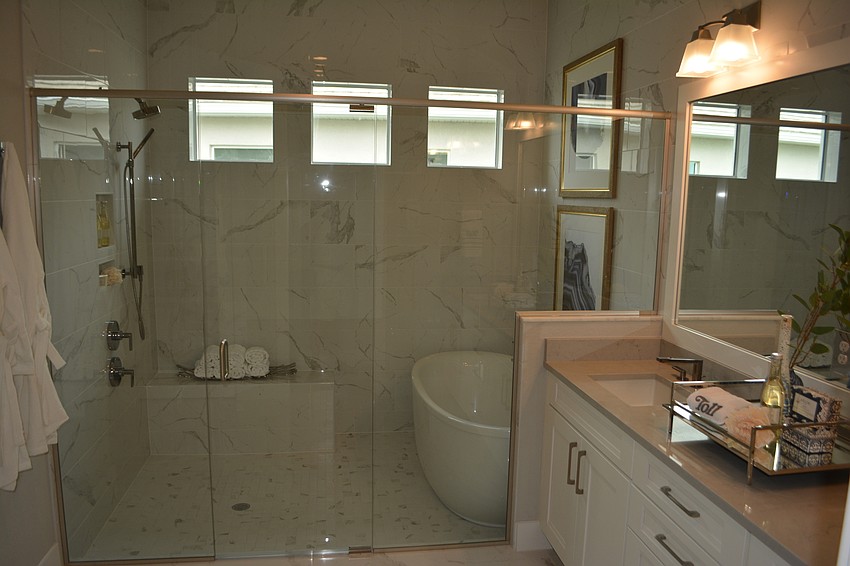 The Carver Elite offers a roomy master bath.