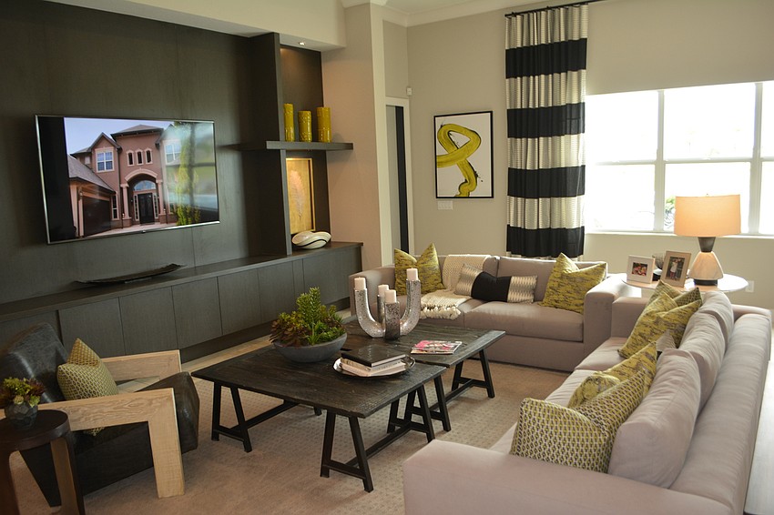 An open concept makes for a comfortable living room in the Solana Caribbean.