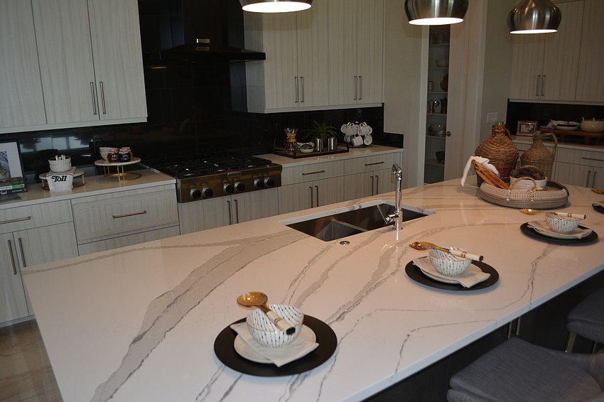 Beautiful countertops are inviting in the Solana Caribbean model.