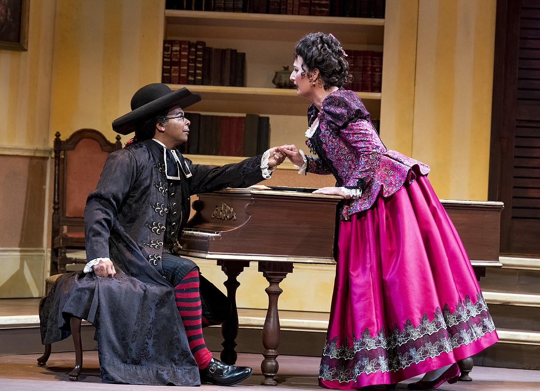Lisa Chavez  plays Rosina in "The Barber of Seville" at Sarasota Opera House. Photo by Cliff Roles
