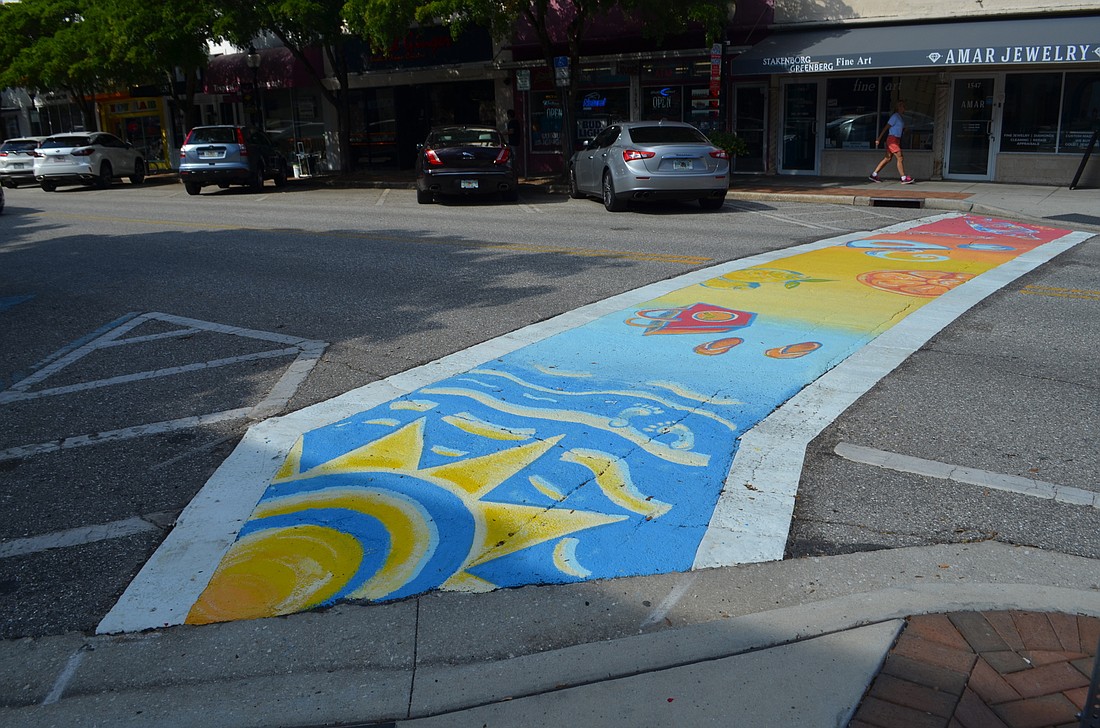 More painted sidewalks could be coming to downtown Sarasota, the city said.