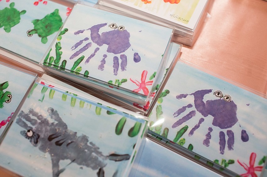 Kids who attend Children First made cards that sold for $15 a packet.