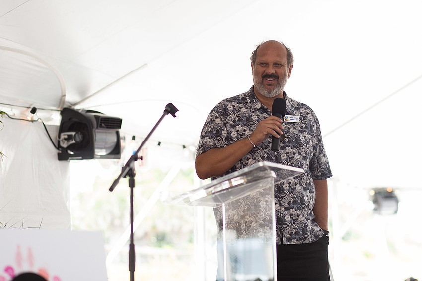 President and CEO Philip Tavill gives a speech before lunch.