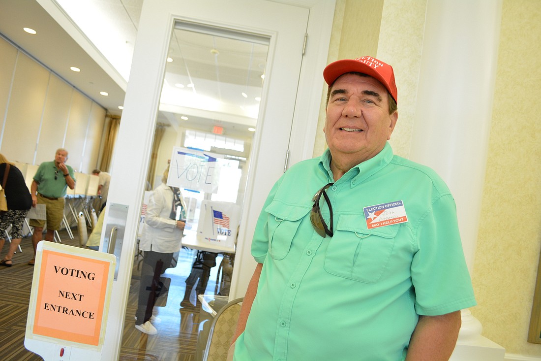Lakewood Ranch Town Hall poll worker John Morgando, of Waterlefe, voted early at Town Hall. "This is a great site," he said. "It&#39;s very convenient and it&#39;s a nice place. The response has been very good."