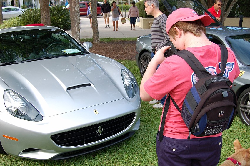 Justin Wright brought his camera gear to St. Armands Circle to capture images of sports cars.
