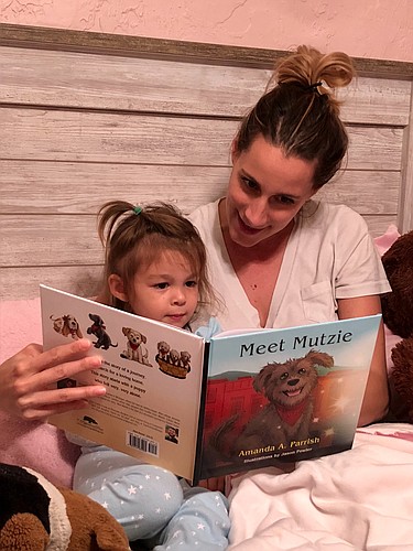 Three-year-old Savannah Parrish has a new favorite bedtime story, written by her mom, Amanda.