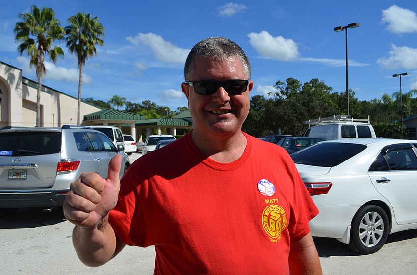 At Fellowship of Believers Church, Matthew Ayres said the county charter amendment regarding Beach Road was important to him because he previously signed a petition to get the proposal on the ballot.