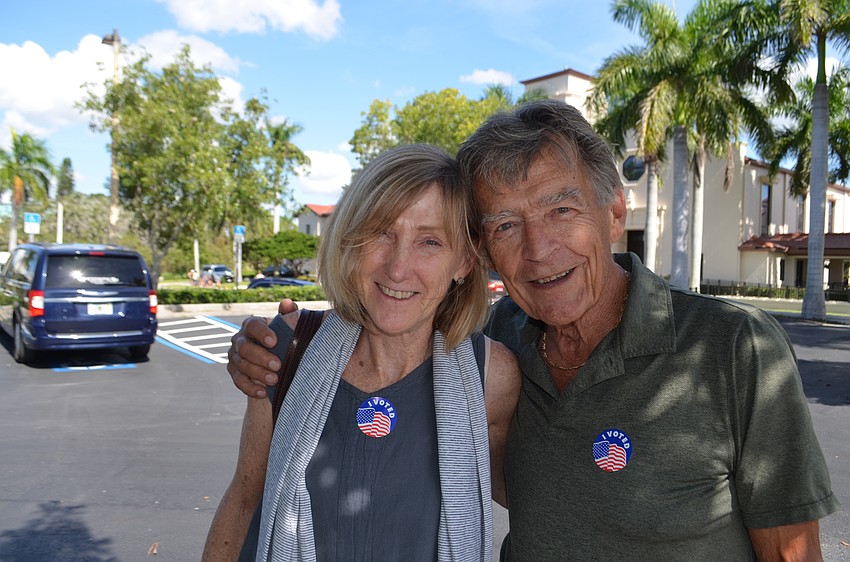 Casting their ballots at First Presbyterian Church of Sarasota, Sherry and Vald Svekis both supported moving city elections. “That takes some of the neighborhood control away, which is a good thing,” Vald Svekis said.