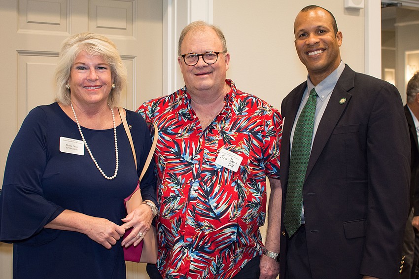 Kiwanis Club members Marla Doss, Jim Doss Jr. and Kamel Thompson
