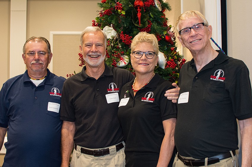 Florida Veterans for Common Sense members Fred Sztukowski, Gene Jones, Mary Murphy and Jerry Sticker