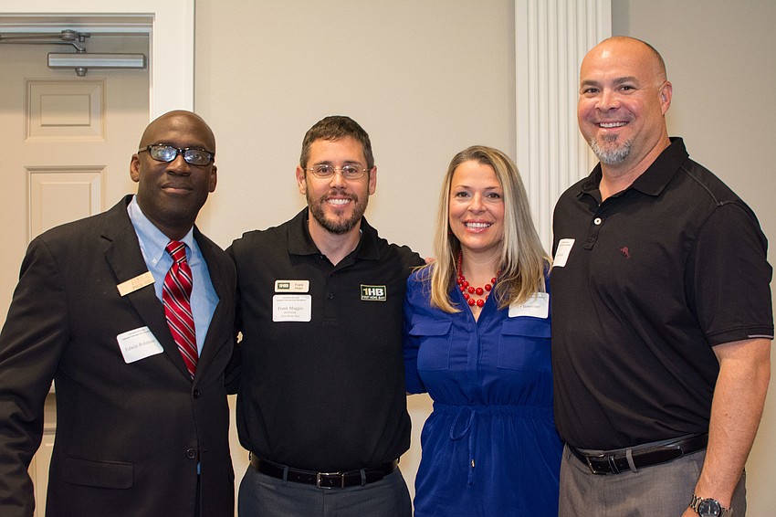 U.S. Air Force veteran Edwin Robinson and Frank Maggio with U.S. Air Force veterans CJ Bannister and John Dearth