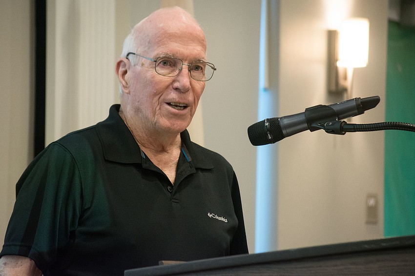 Retired Col. Michael E. Pheneger gives the keynote address.