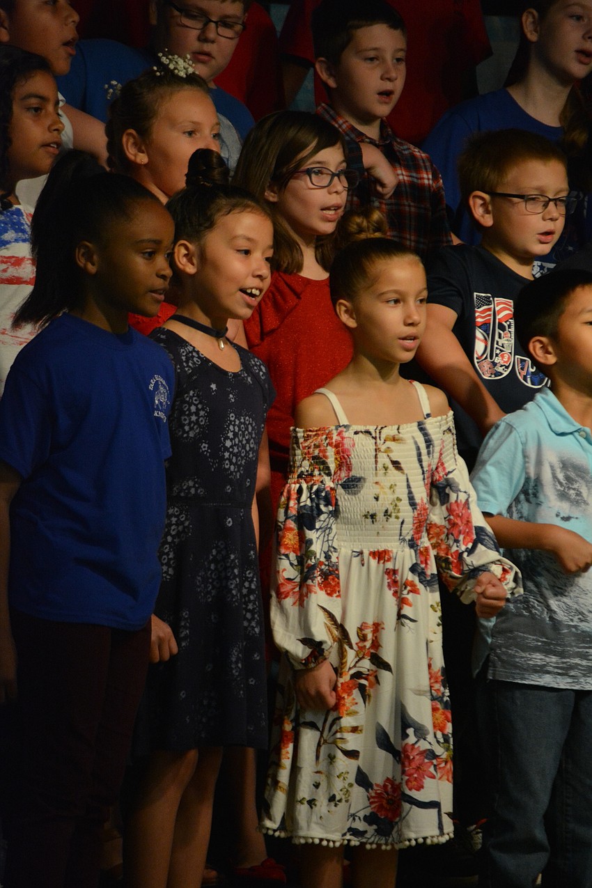 Kylie Anderson, Jaslene Ulloa and Janellis Torres sing 
