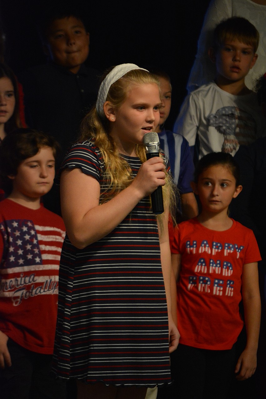 Ella Rodgers thanks guests for attending.