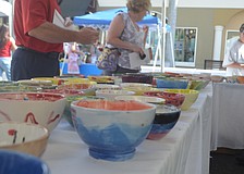 Attendees of the event got to bring home a ceramic bowl.