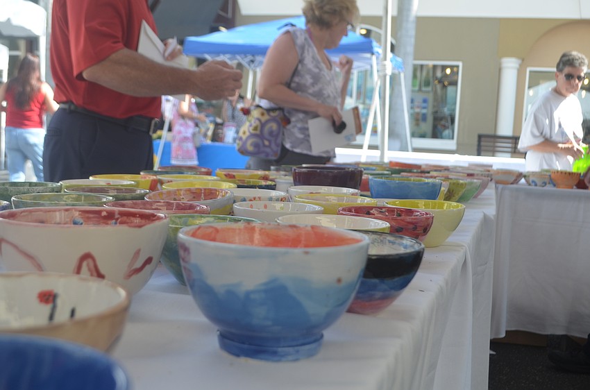 Attendees of the event got to bring home a ceramic bowl.