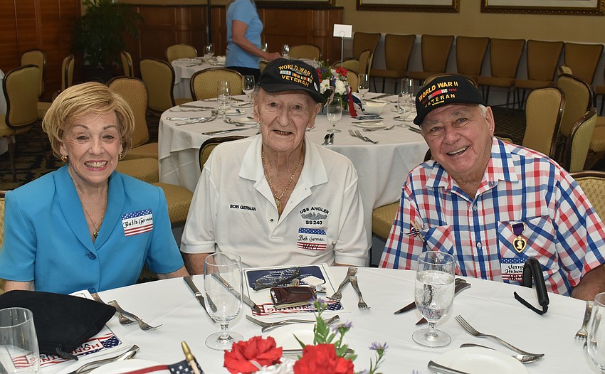 Ruth German, Navy veteran Bob German and Army veteran Jerry Hubsmith