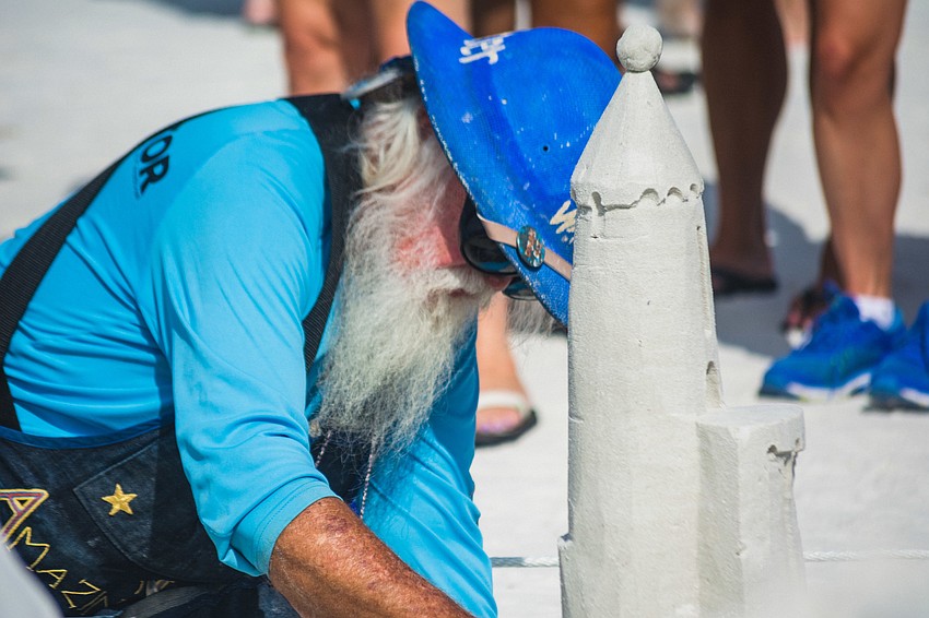 Walter McDonald of Texas discovered sand as an artistic medium when he was a Boy Scout.
