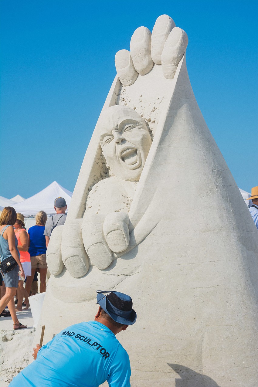 Joo Heng Tan of Singapore placed third in the solo artist category with his sculpture,  