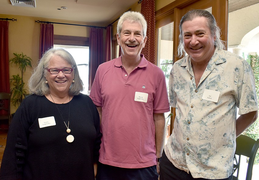 Lucie and David Lapovsky and Ed Sabol