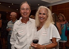 Longboat Key Club Tennis Association President David Gutridge and Marcia Gutridge