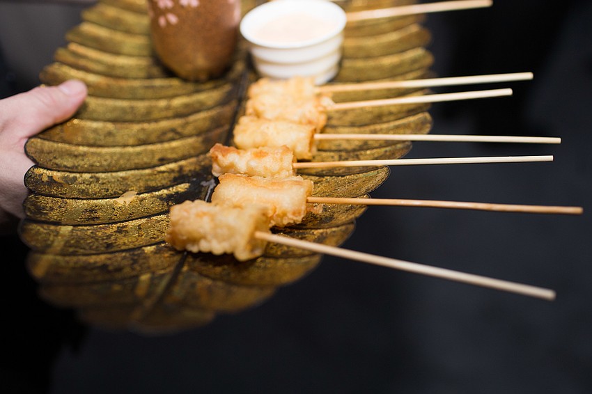 The hors d'oeuvres were themed to the exhibit.