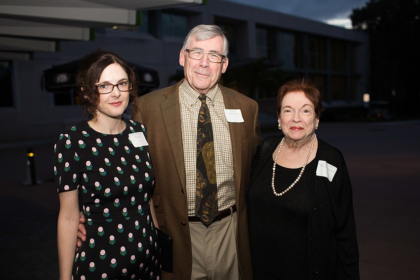 Curator Rhiannon Paget, Paul Meehan and Daphne Rosenzwieg