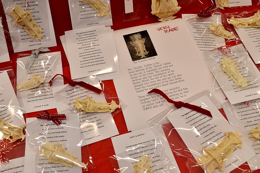 Susan DiNatale found “crucifix sailfish” from the red tide and sold them at the bazaar.